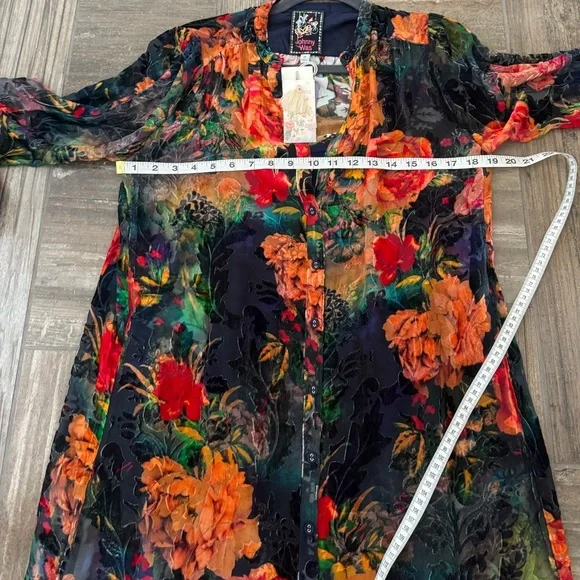 Johnny Was Renna Burnout Dress size XS NWT